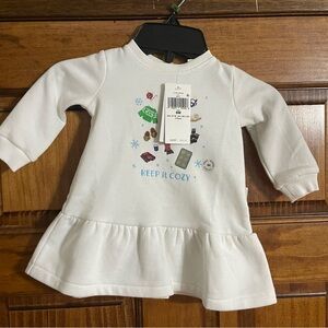 Ralph Lauren Baby Girls Winter Icon Fleece Dress And Bloomer Size:6 Months